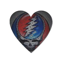 Grateful Dead Logo Heart Magnet by Cowasu