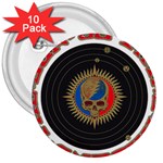 The Grateful Dead 3  Buttons (10 pack)  Front