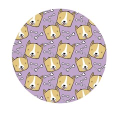 Corgi Pattern Mini Round Pill Box by Cowasu