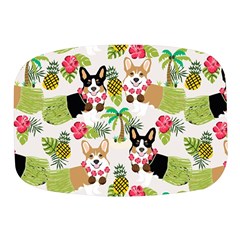 Corgis Hula Pattern Mini Square Pill Box by Cowasu