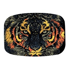 Tiger-predator-abstract-feline Mini Square Pill Box by Cowasu