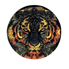 Tiger-predator-abstract-feline Mini Round Pill Box (pack Of 3) by Cowasu