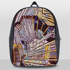 Abstract-drawing-design-modern School Bag (large) by Cowasu