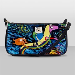 Cartoon Parody  Art Starry Night Van Gogh Shoulder Clutch Bag by Sarkoni