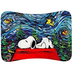 Dog Cartoon Vincent Van Gogh s Starry Night Parody Velour Seat Head Rest Cushion by Sarkoni