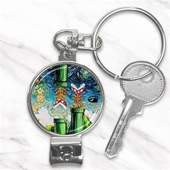 Game Starry Night Doctor Who Van Gogh Parody Nail Clippers Key Chain by Sarkoni