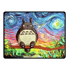 Cartoon Starry Night Art Van Gogh Parody Two Sides Fleece Blanket (small) by Sarkoni