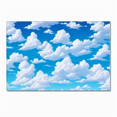 Sky Clouds Blue Cartoon Animated Postcards 5  X 7  (pkg Of 10) by Bangk1t