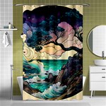 Tree Wave Ocean Shower Curtain 48  x 72  (Small)  Curtain(48  X 72 )
