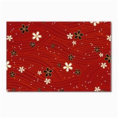 Flower Washi Floral Background Postcard 4 x 6  (pkg Of 10) by Ravend