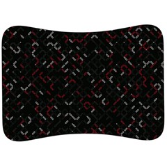 Abstract Dark Pattern Minimal Velour Seat Head Rest Cushion by Bedest