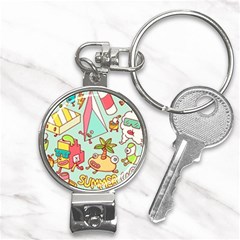 Summer Up Cute Doodle Nail Clippers Key Chain by Bedest