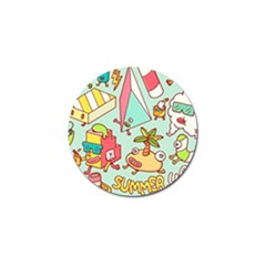 Summer Up Cute Doodle Golf Ball Marker by Bedest