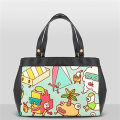 Summer Up Cute Doodle Oversize Office Handbag (2 Sides) by Bedest