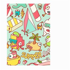 Summer Up Cute Doodle Large Garden Flag (two Sides) by Bedest