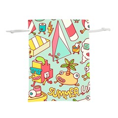 Summer Up Cute Doodle Lightweight Drawstring Pouch (s) by Bedest