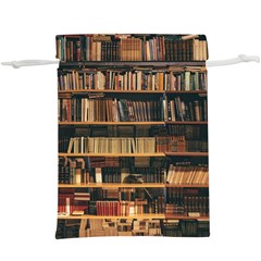 Books On Bookshelf Assorted Color Book Lot In Bookcase Library Lightweight Drawstring Pouch (xl) by Ravend