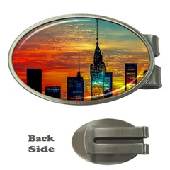 New York City Skyline Usa Money Clips (oval)  by Ndabl3x