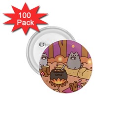 Pusheen Cute Fall The Cat 1 75  Buttons (100 Pack)  by Ndabl3x