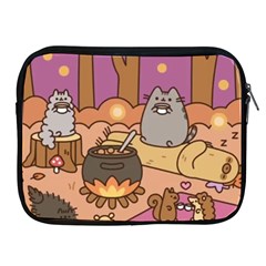 Pusheen Cute Fall The Cat Apple Ipad 2/3/4 Zipper Cases by Ndabl3x