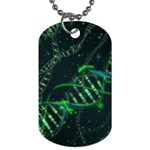 Green And Black Abstract Digital Art Dog Tag (Two Sides) Front