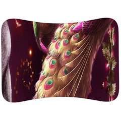 Peacock Dream, Fantasy, Flower, Girly, Peacocks, Pretty Velour Seat Head Rest Cushion by nateshop