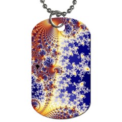 Psychedelic Colorful Abstract Trippy Fractal Mandelbrot Set Dog Tag (one Side) by Bedest