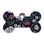 Flower Pattern Dog Tag Bone (Two Sides) Front