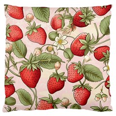 Strawberry Fruit Standard Premium Plush Fleece Cushion Case (two Sides) by Bedest