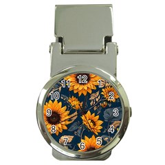 Flower Pattern Spring Money Clip Watches by Bedest