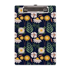 Flower Grey Pattern Floral A5 Acrylic Clipboard by Dutashop