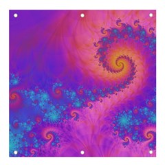 Fractal Art Artwork Magical Purple Banner And Sign 4  X 4  by Proyonanggan