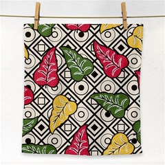 Leaves Foliage Batik Seamless Face Towel by Sarkoni