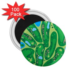 Golf Course Par Golf Course Green 2 25  Magnets (100 Pack)  by Sarkoni