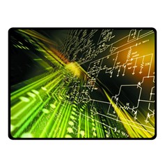 Machine Technology Circuit Electronic Computer Technics Detail Psychedelic Abstract Pattern Fleece Blanket (small) by Sarkoni