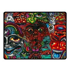 Somewhere Near Oblivion Nightmares Acid Colors Psychedelic Fleece Blanket (small) by Sarkoni