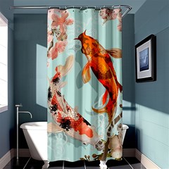 Koi Fish Shower Curtain 36  X 72  (stall)  by Grandong