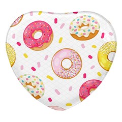 Vector Donut Seamless Pattern Heart Glass Fridge Magnet (4 Pack) by Grandong