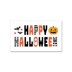 Happy Halloween Slot Text Orange Sticker Rectangular (100 Pack) by Sarkoni