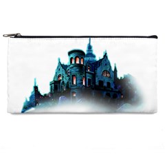 Blue Castle Halloween Horror Haunted House Pencil Case by Sarkoni