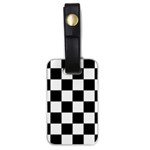 Black White Chess Board Luggage Tag (one side) Front