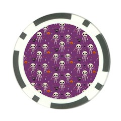 Skull Halloween Pattern Poker Chip Card Guard by Ndabl3x