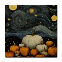 Pumpkin Halloween Tile Coaster by Ndabl3x