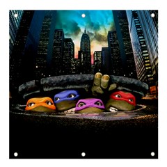 Teenage Mutant Ninja Turtles Leonardo Raphael Michelangelo Donatello Banner And Sign 4  X 4  by Sarkoni