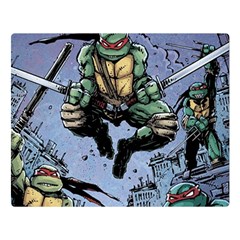 Teenage Mutant Ninja Turtles Comics Two Sides Premium Plush Fleece Blanket (large) by Sarkoni