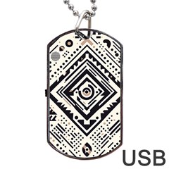 Tribal Pattern Dog Tag Usb Flash (one Side) by Sobalvarro