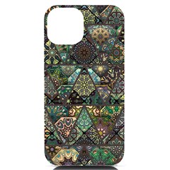 Digital Art Triangle Pattern Texture Mosaic Iphone 14 Black Uv Print Case by Grandong