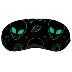 Alien Green Black Pattern Sleep Mask by Ndabl3x