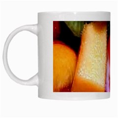 Fruits, Food, Green, Red, Strawberry, Yellow White Mug by nateshop