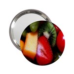 Fruits, Food, Green, Red, Strawberry, Yellow 2.25  Handbag Mirrors Front